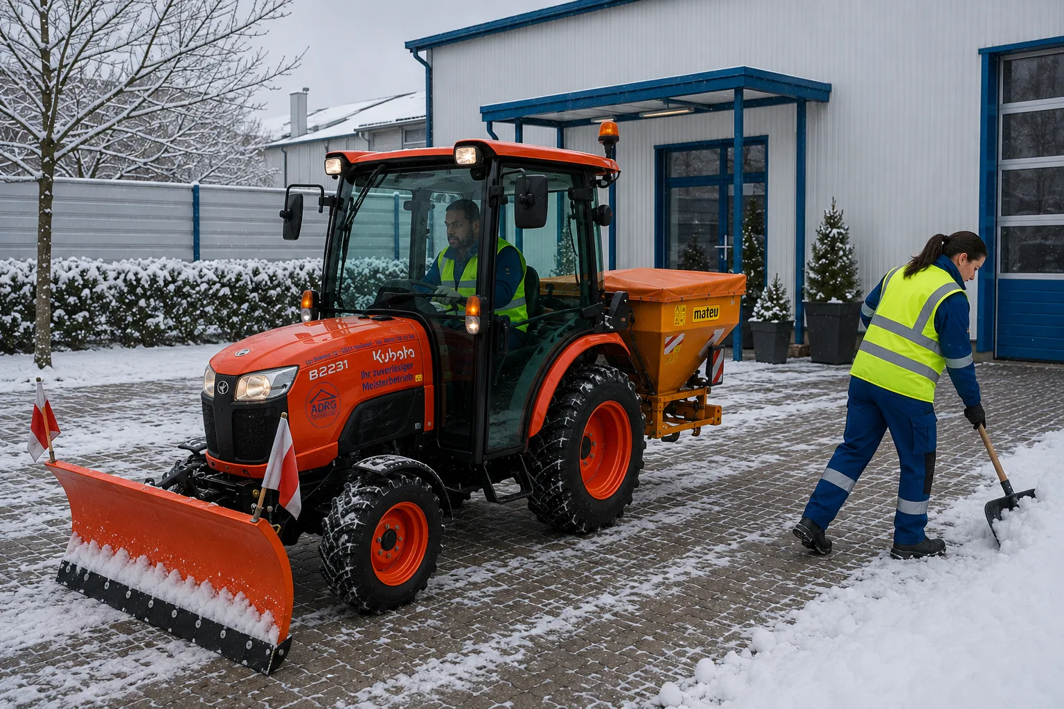 ADRG Winterdienst mit Räumfahrzeug